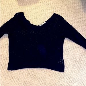 Holister knit sweater navy blue